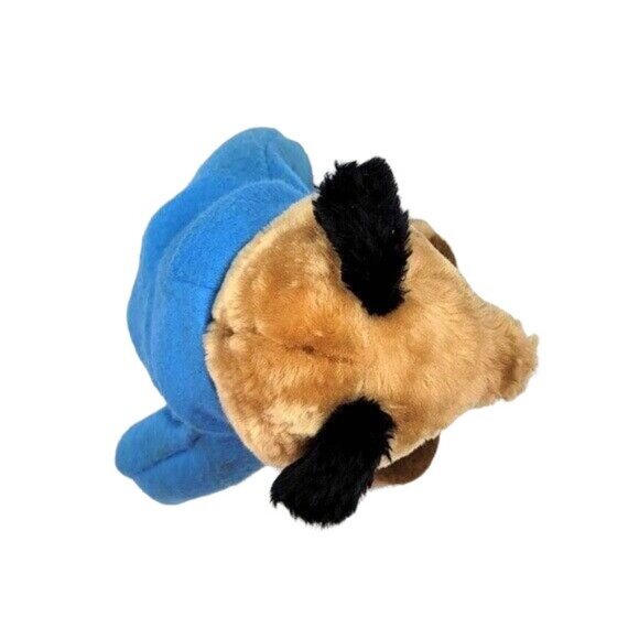 Eden Paddington Bear Plush Brown 16" Wool Coat 2-Button Blue Black Ears VTG 1981 - Picture 7 of 12